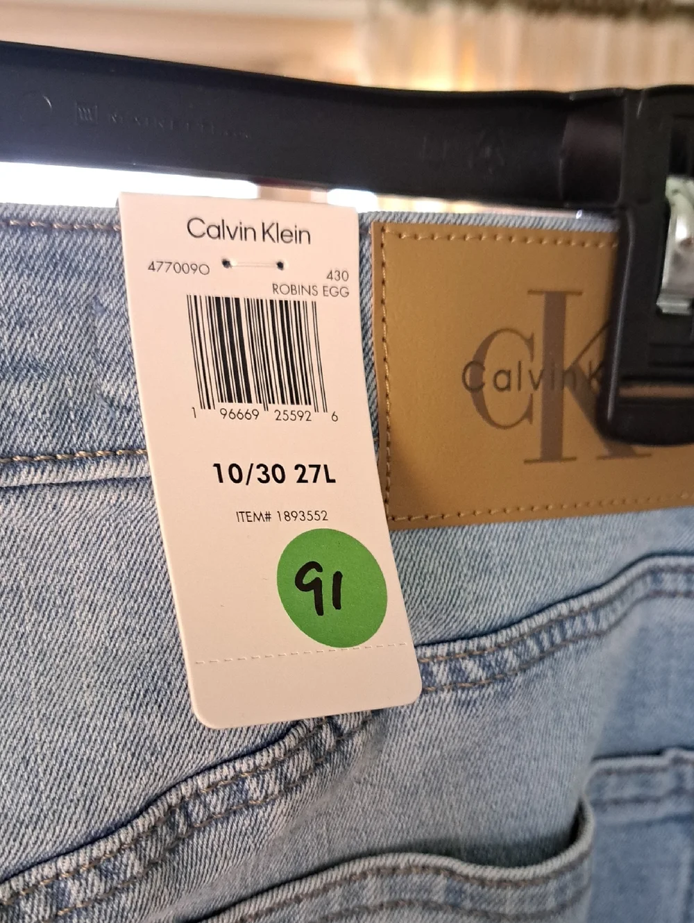 Calvin Klein Jeans Light Blue Slim Straight Womans  Size 10 Jeans - Picture 5 of 5